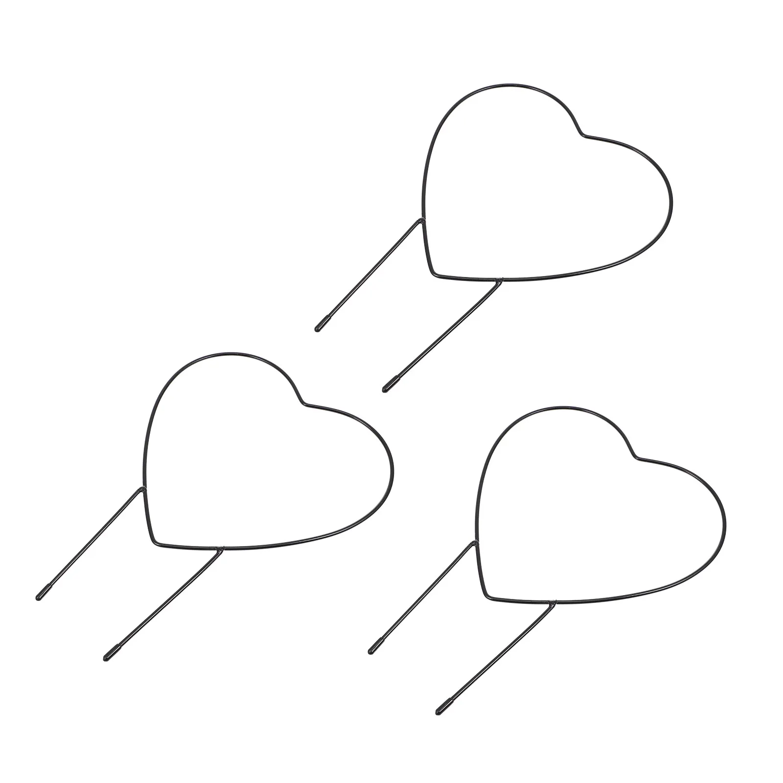 

3 Pcs Heart-shaped Iron Plant Climbing Trellis Rustproof Coating High Temperature Resistance Suitable for Climbing Plants