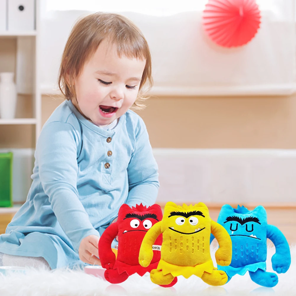 

My Emotional Little Monster Doll Emotional Learning Toys 6pcs Plush Monster Toy Best Gifts Cartoon Monster Doll for Kid Children