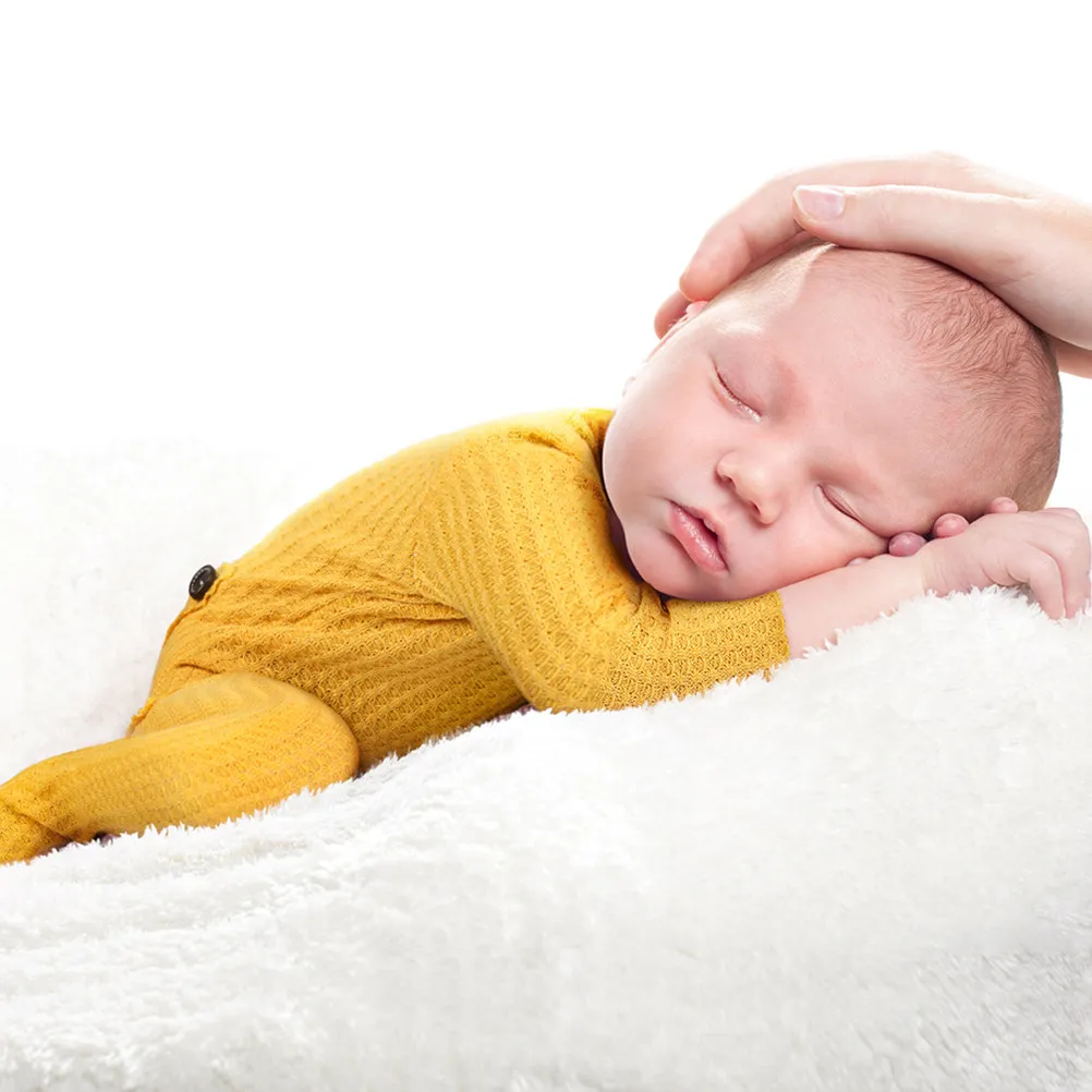 

2Pcs Comfortable Warm Knitted Newborn Jumpsuit for Baby Photography Soft Texture Chic Design Lovely Outfit Baby Clothes