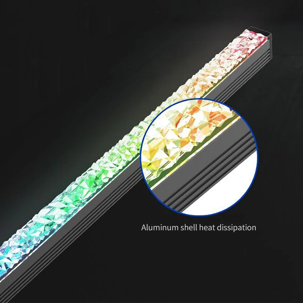 Moda argb led luz de tira 5v 3pin pequeno diamante magnético colorido atmosfera diy barra lâmpada para pc computador caso chassi