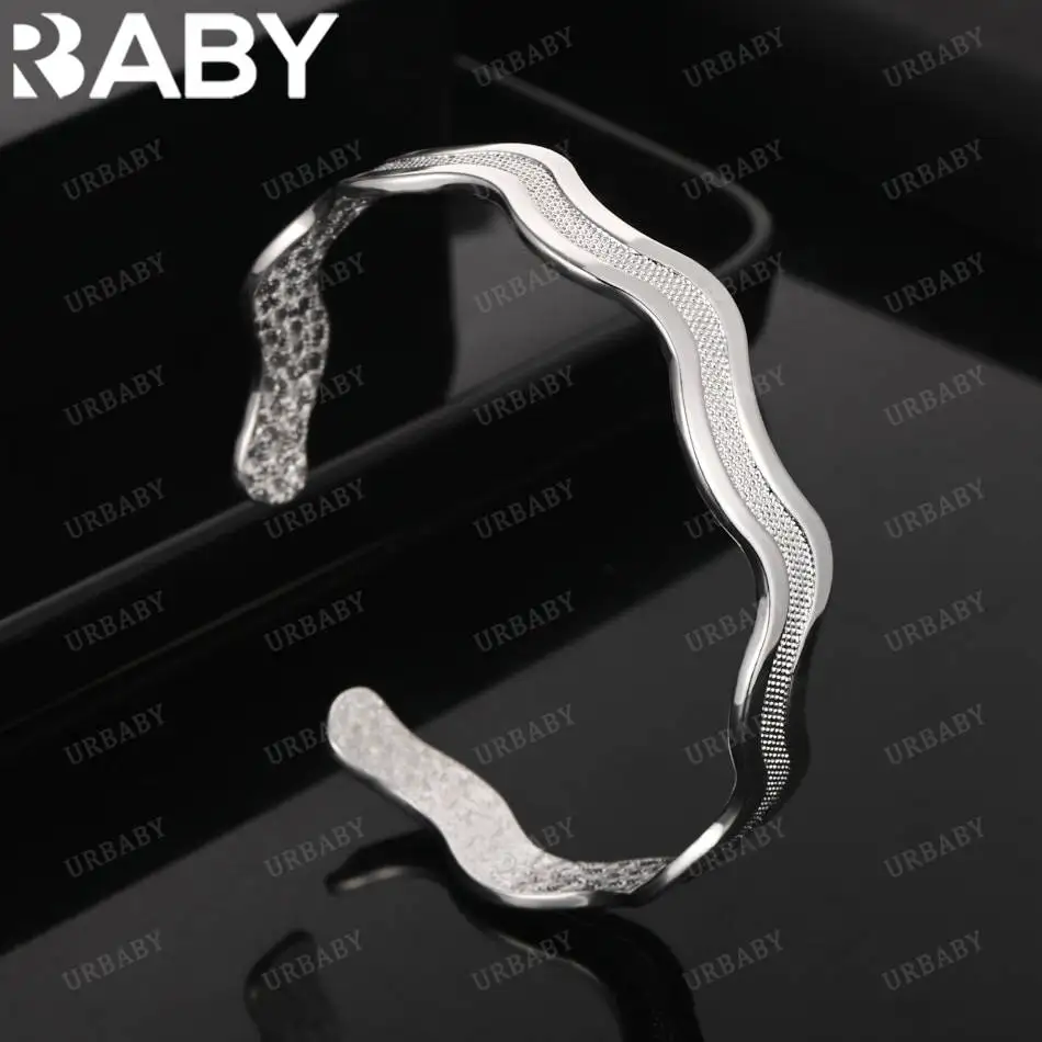 URBABY 925 فضة تصميم الإسورة للنساء الرجال هدية للذكرى السنوية شعبية البرية الأزياء والمجوهرات الرومانسية