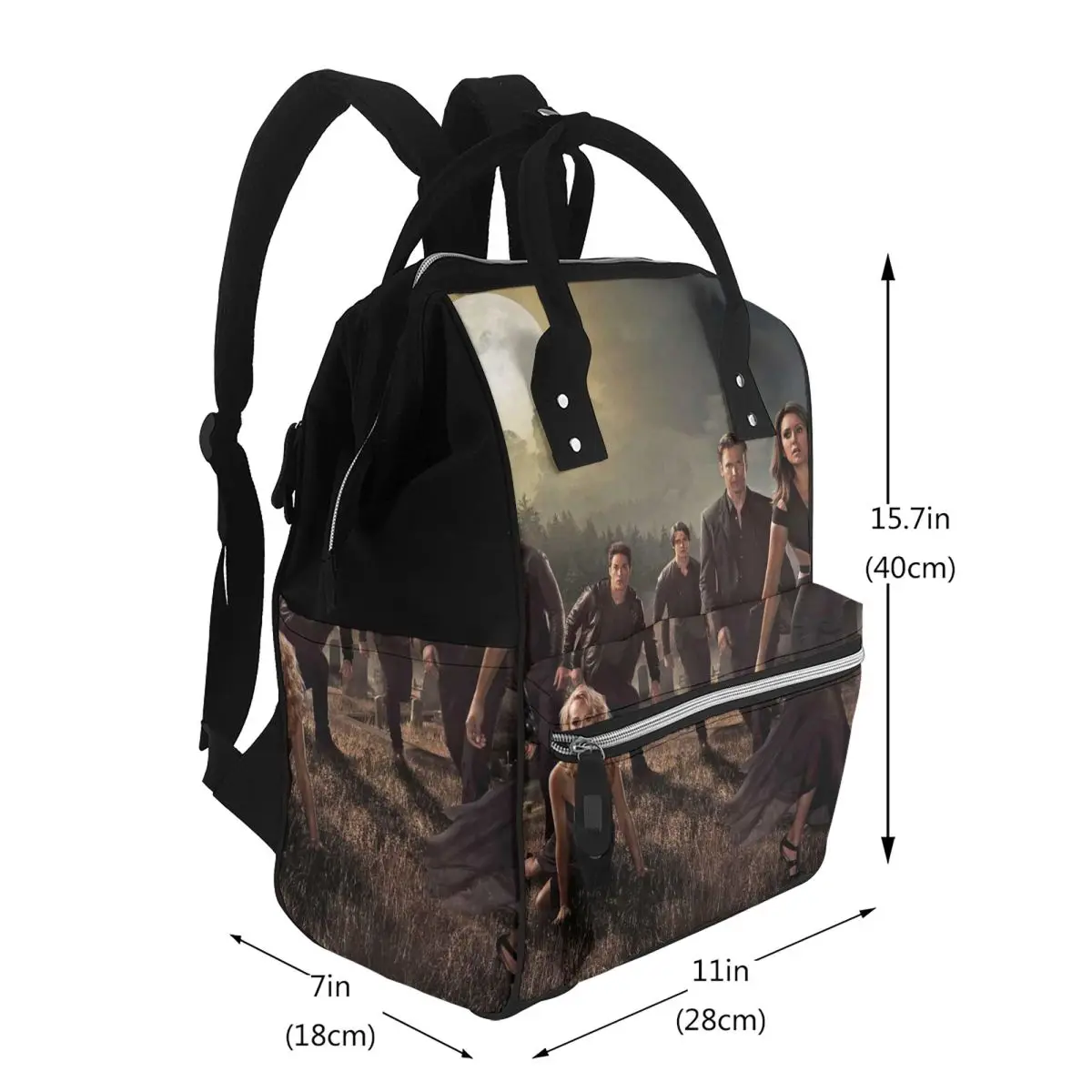 The Vampire Diaries Student Backpack School Bag Hiking Travel Daypack for Men Women Bookbag Shoulder Bags