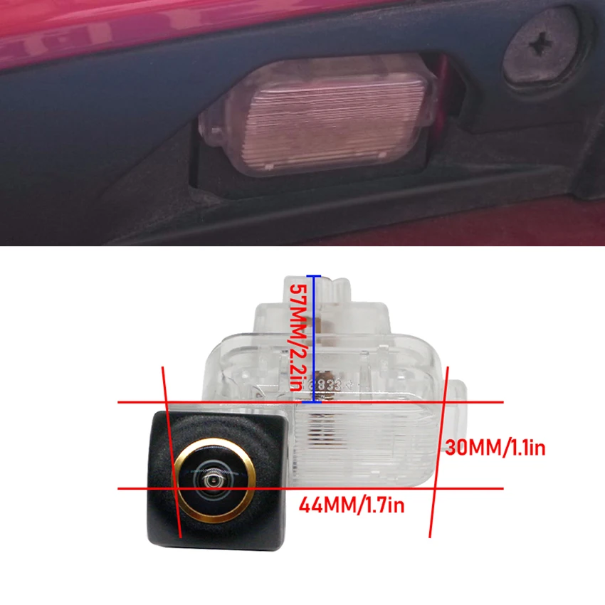 Golden Fisheye Lens AHD HD Rear View Camera For Mazda 3 Mazda3 Hatchback BM BN 2014~2017 2018 Back Up Reverse Camera Sets RCA