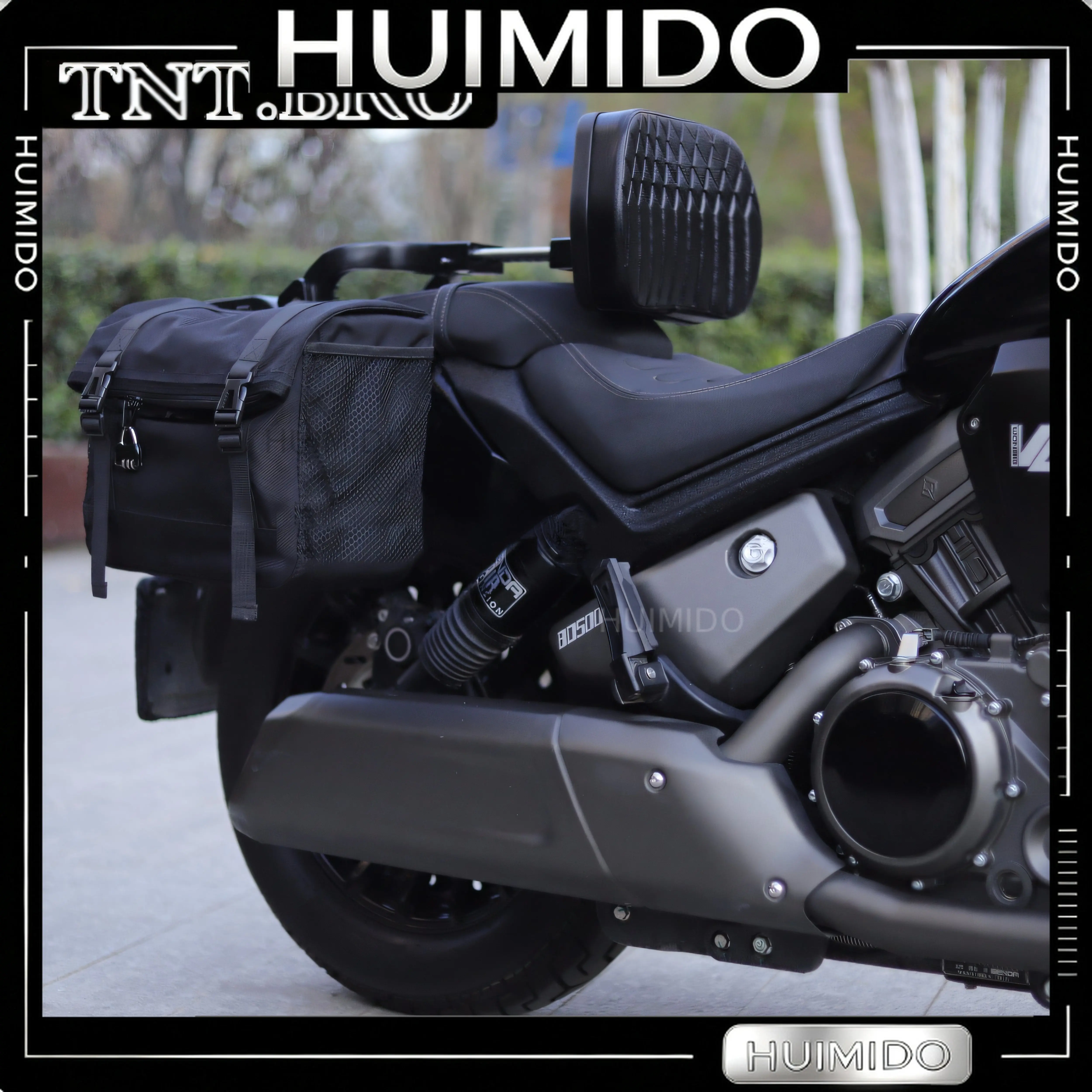 Black Flag 500 Gila 450/500 Greystone 250 Modified Folding Backrest Side Bag Leather Side Bag Canvas Bag