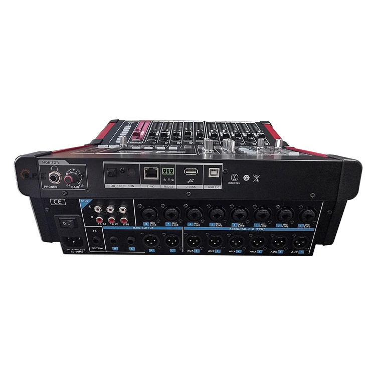 SPE 16 Channel DJ Mixer Audio Profesional Power Mixing Amplifier Digital Mixer 48V Phantom Power US Plug