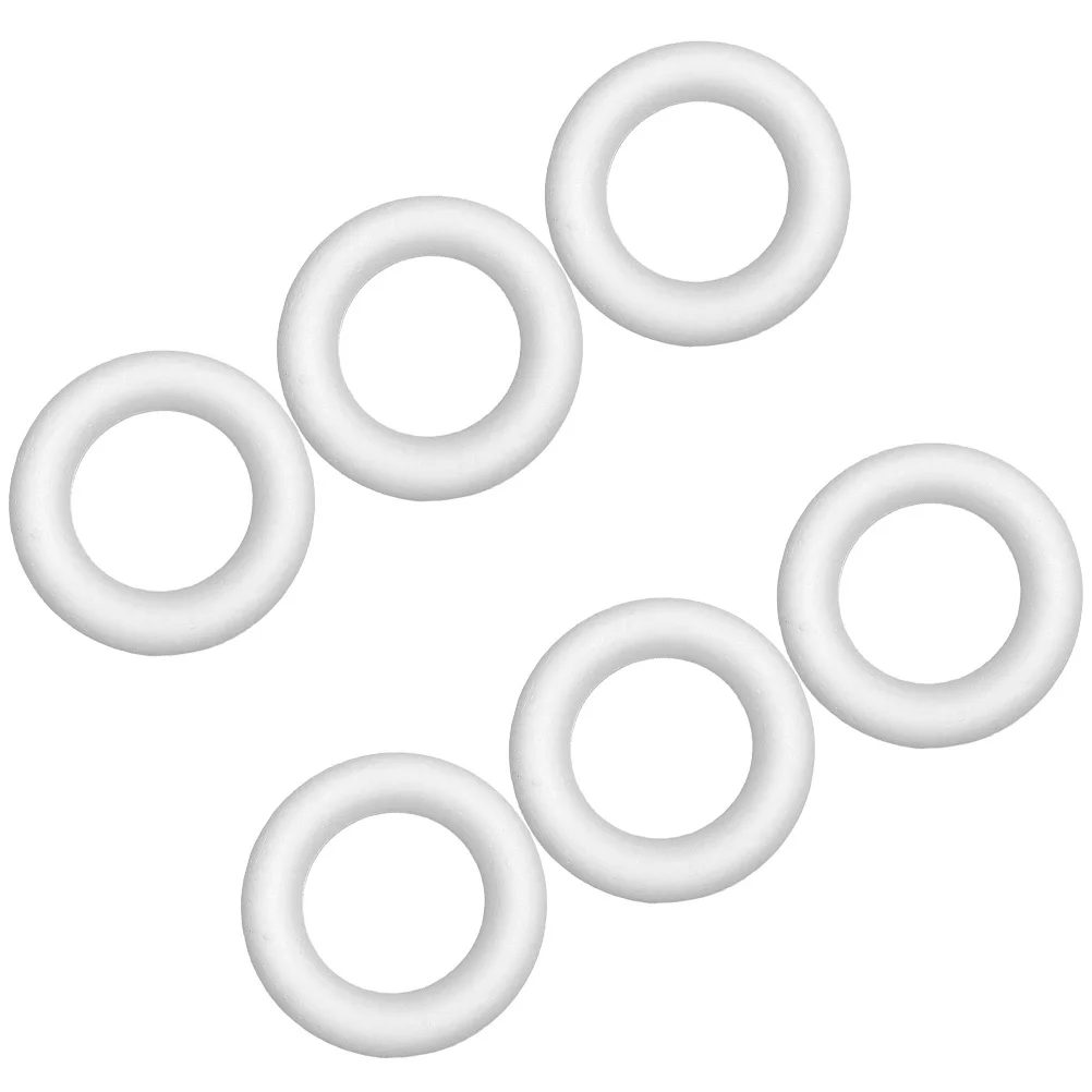 

6pcs Foam Circles For Crafts Blank Diy Painting Rings Unfinished Craft Foam Circle Decor Party Ornaments Desktop Decors Diy