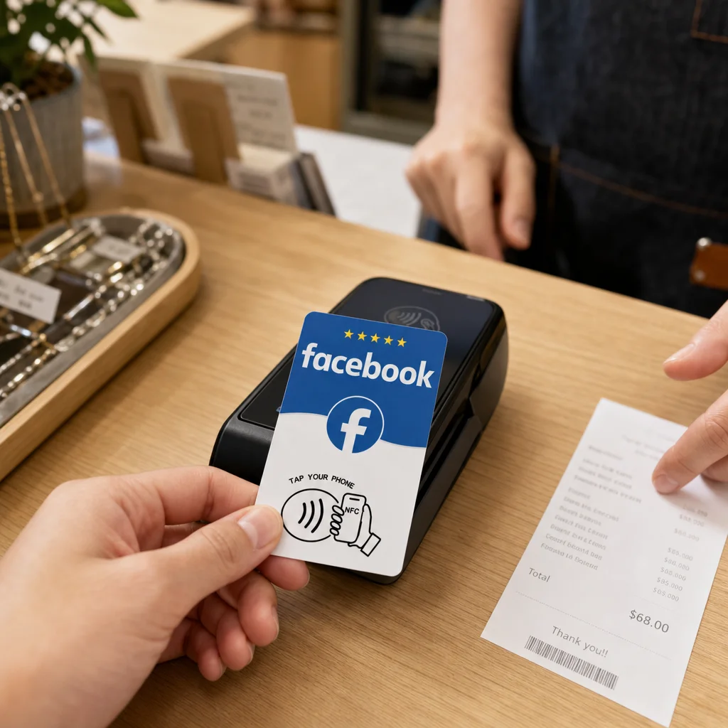 10PCS NFC Business Card Facebook Google Review Tap to Connect Smart Contact and Social Media Sharing for Business Cafe Retail