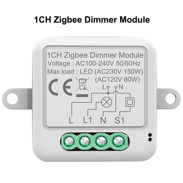 Tuya Wifi & Zigbee Smart Dimmer Switch Module 2 Way Dimbare Lichtschakelaar App Afstandsbediening Werken Met Alexa Google Home