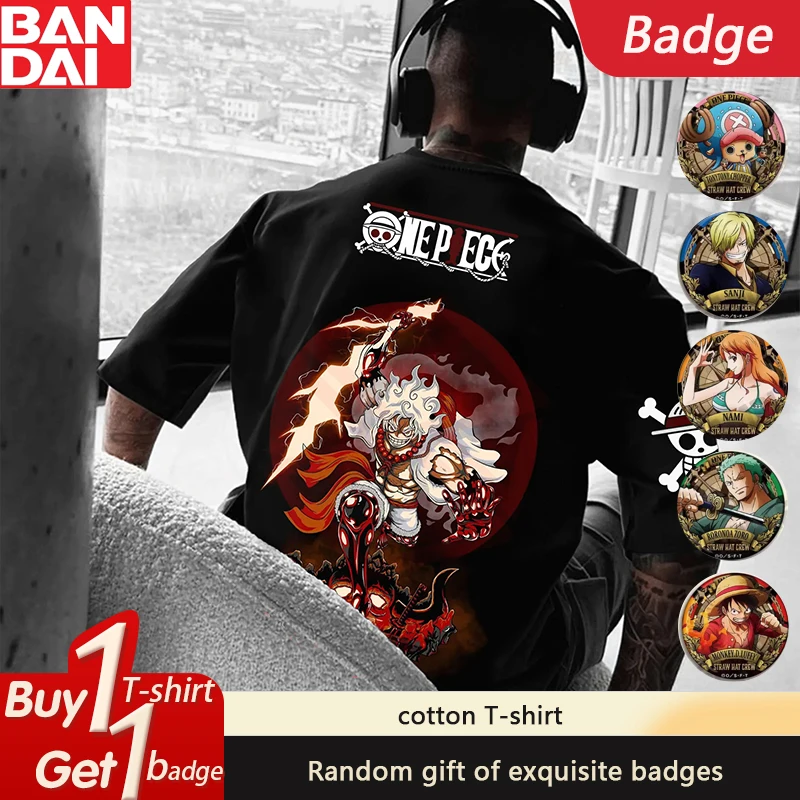 

ONE PIECE Peripheral Summer Comfortable Short Sleeve T-Shirt Anime Men's and Women's Fashion Cotton T-Shirt