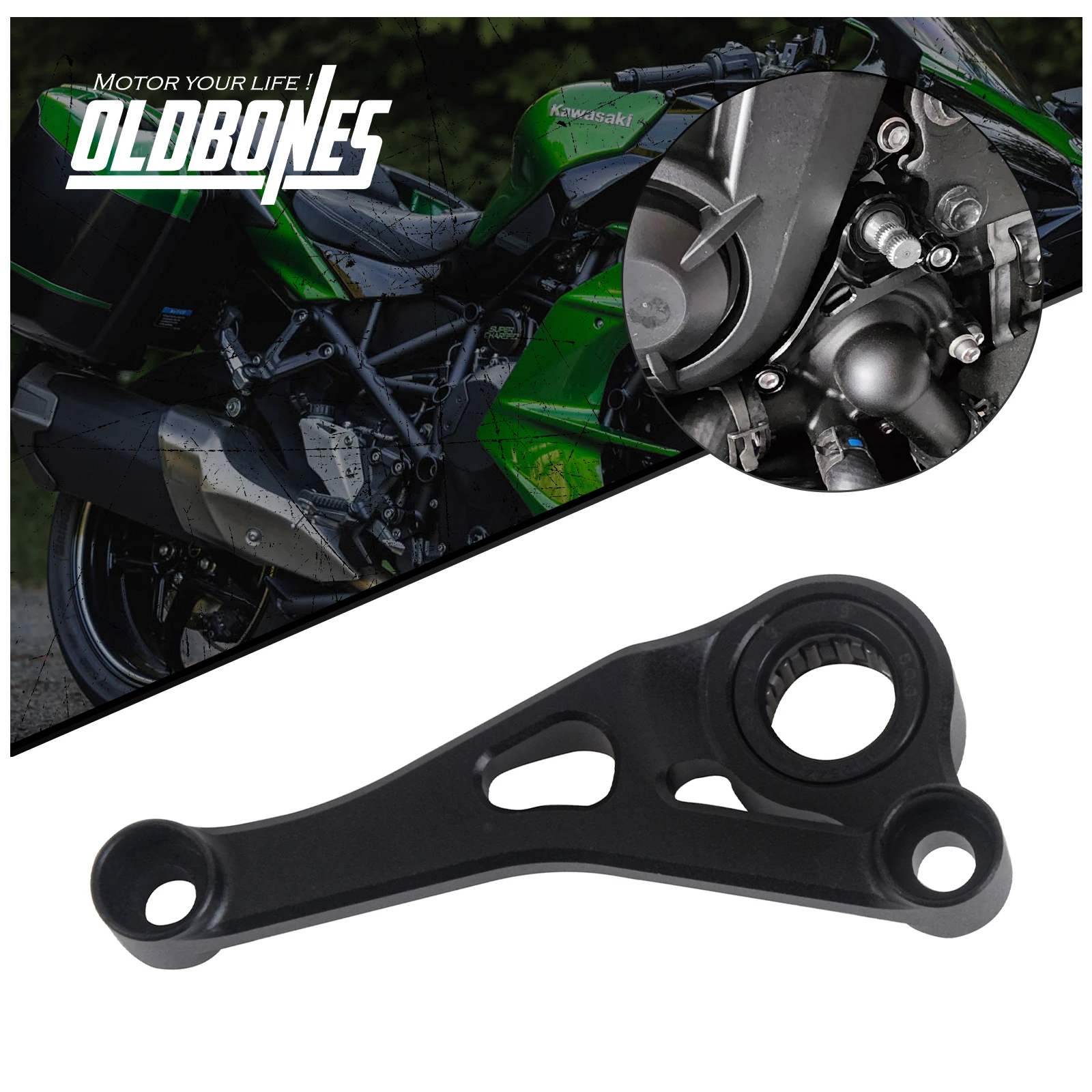 

Алюминиевая опора для переключения передач мотоцикла Oldbones для Kawasaki Ninja ZH2 / H2 / SX / SE 2018-2023