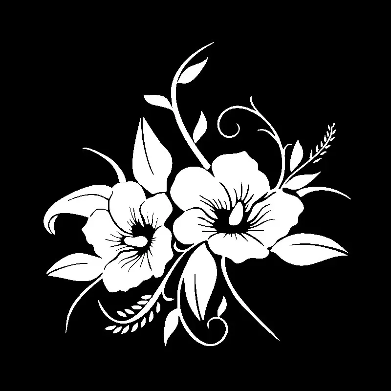 16cm Tender and Beautiful In Full Bloom Flower Motorcycle Stickers on Car Cute, Decals Products Personality, Exterior Parts PVC