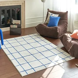 Living Room Carpet Plaid Rug Home Decoration Modern Minimalist Bedroom Bedside Large Area Rugs Thickened Soft Plush Floor Mat