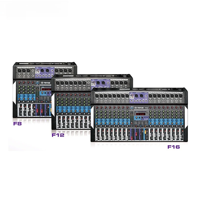 12-Channel Mixer, DSP Preamp Effects, Multimedia Recording Stage Audio Console, Microphone Processor