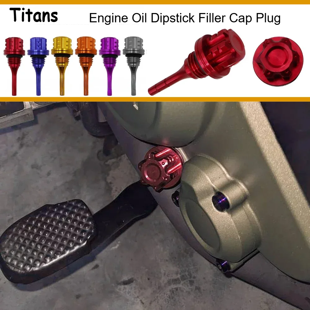 

Аксессуары для мотоциклов, щуп для измерения уровня моторного масла, заглушка для YAMAHA GY6 BWS Cygnus-X KYMCO, модификация, шестигранный щуп для измерения уровня масла с ЧПУ