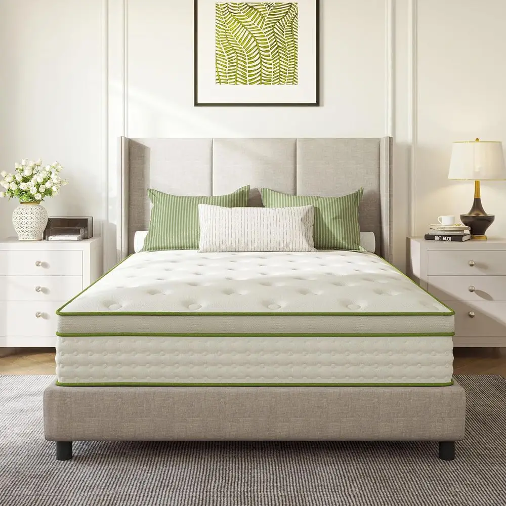 12 Inch Hybrid Mattress with Memory Foam, Individually Wrapped Innerspring, Motion Isolation & Edge Support, Medium Firm