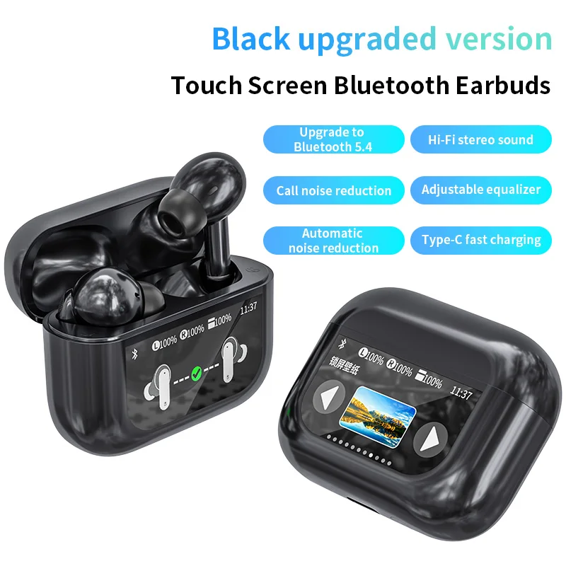 

Wireless Bluetooth Earphones Touch Screen ANC Noise Reduction In-ear Wireless Headphones Ultra-long Life Waterproof Headphones