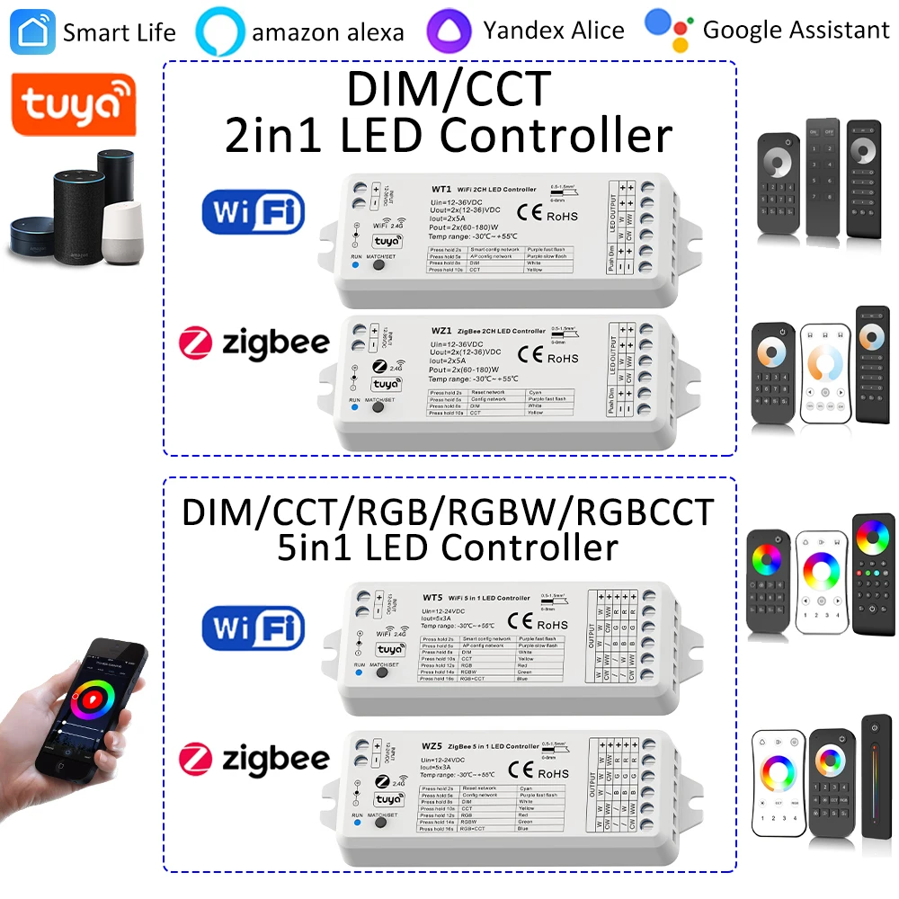 controlador-led-tuya-wifi-zigbee-2-em-1-5-em-1-wt1-wz1-wt5-wz5-para-dim-cct-rgb-rgbcct-pwm-strip-app-smart-life-controle-remoto-por-voz-alexa