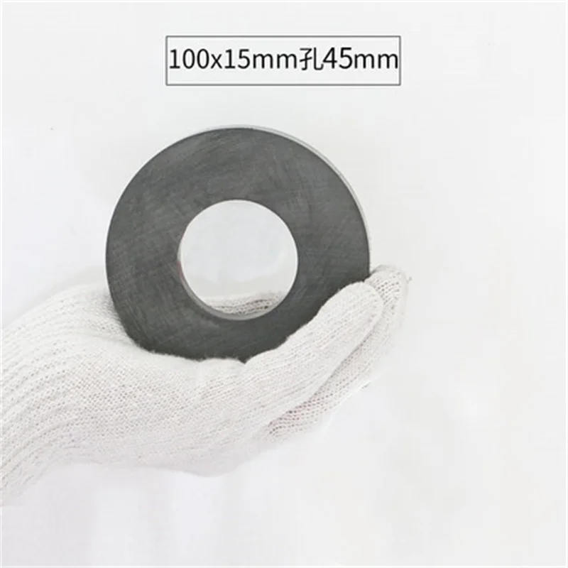 1Pcs Y30 Ring Ferrite Magnet 100*15 mm Hole 45mm Permanent Magnet 100mm x 15mm Black Round Speaker 100X15
