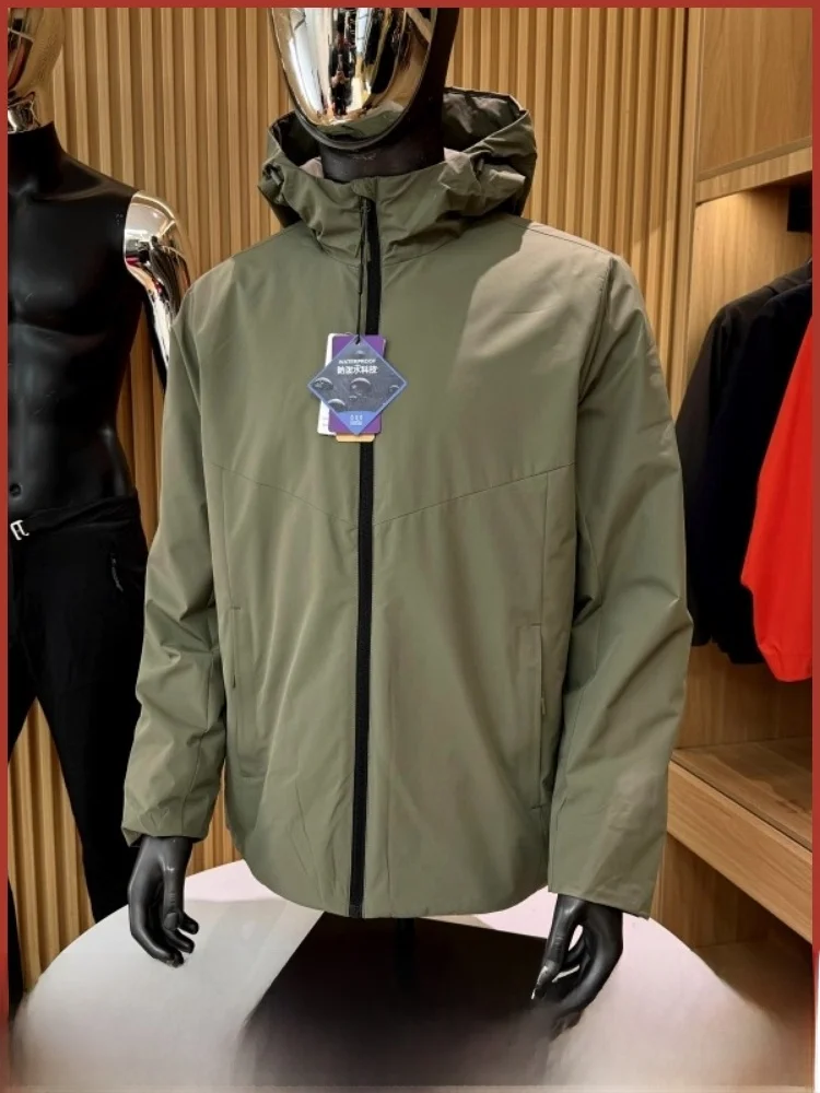 

Мужская легкая теплая куртка с капюшоном Snowy Cotton, водонепроницаемая, модная, городская, из Thiened, полиэфирное волокно