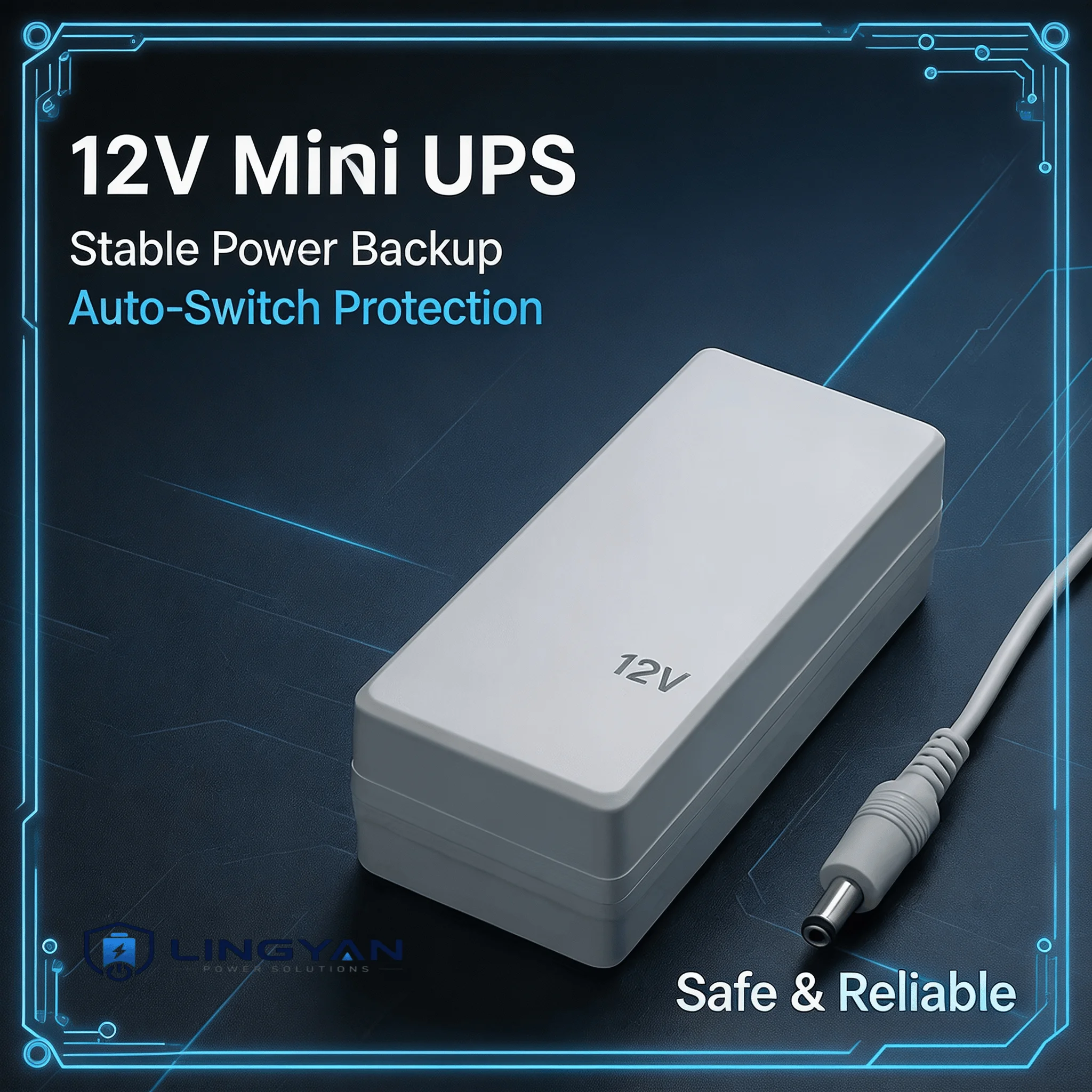 Home Device Emergency Supply 12V Mini Backup Power Box Integrated Core No‑Shutdown For AIO PC Router CCTV NAS