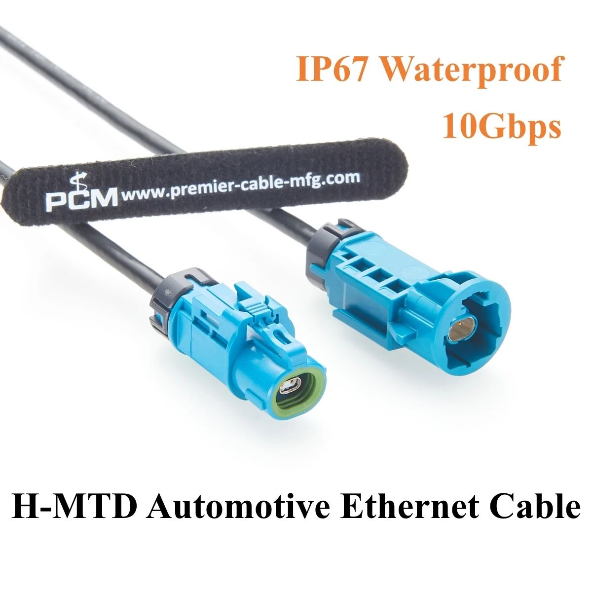 IP67 Rosenberger H-MTD Male to Female Automotive Ethernet Cable E6S14E-1CAZ5-Z to E6K14A-1CAZ5-Z 10Gbps 100/1000BASE-T1 for ADAS
