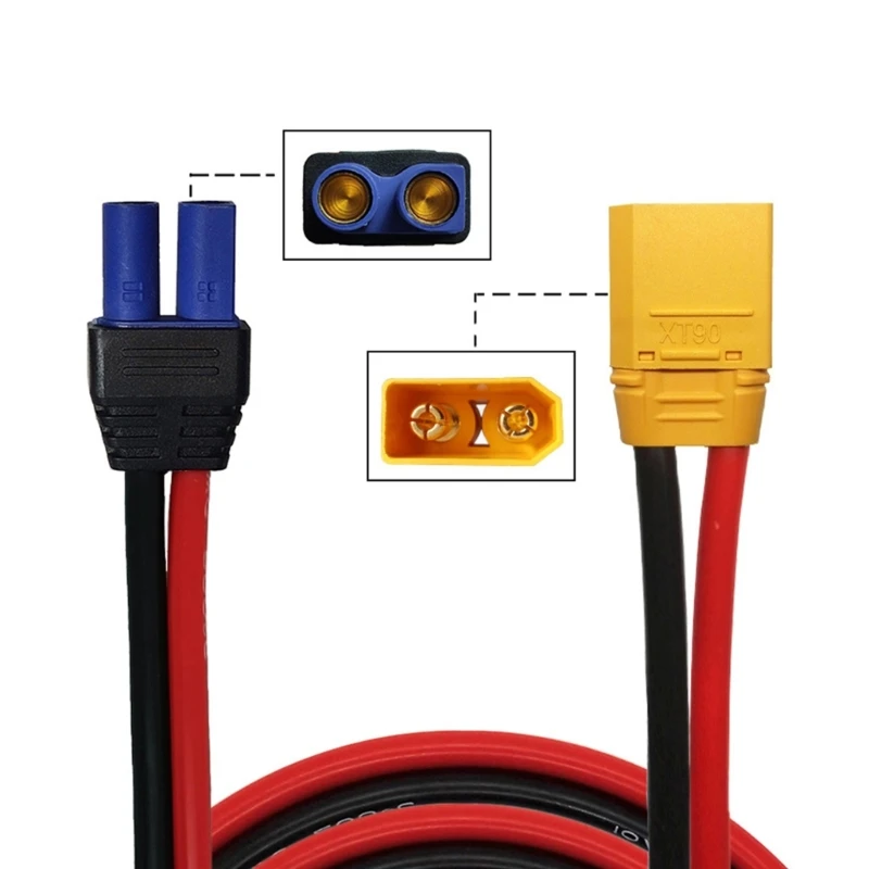 EC5 to XT90 Cable XT90 Male to EC5 Plugs for FPV Drones Battery Connection