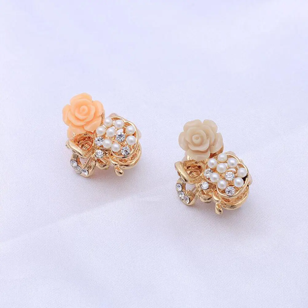 

2Pcs Mini Hairpin Alloy Claw Clips Stuffed Bun Style Wedding Accessories Durable HighQuality Material Hair Tools