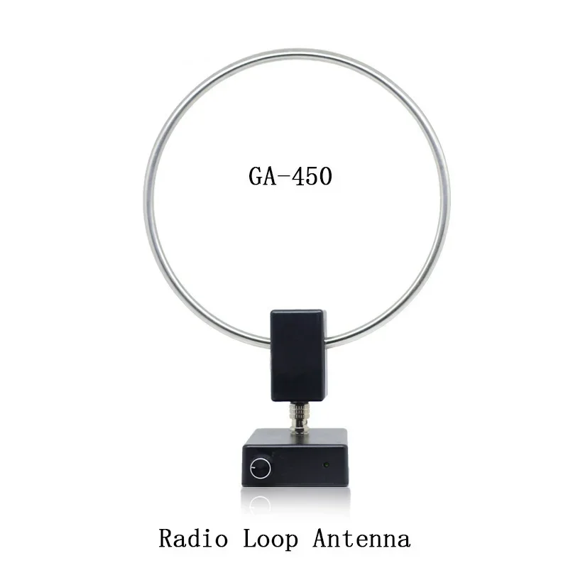 

GA-450 Loop Antenna SDR Short Wave Radio Antenna SW 2.30-30 MHz MW 522-1710 KHz Standard Type-c Charging Port VOA radio antenna