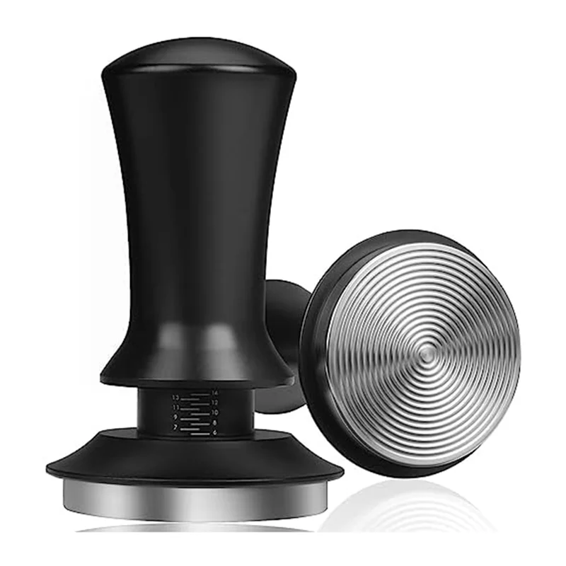 A78E-Espresso Tamper Coffee Tamp 53mm, Spring-Loaded Constant Pressure Espresso Tamper Set,for Barista Coffee Lovers