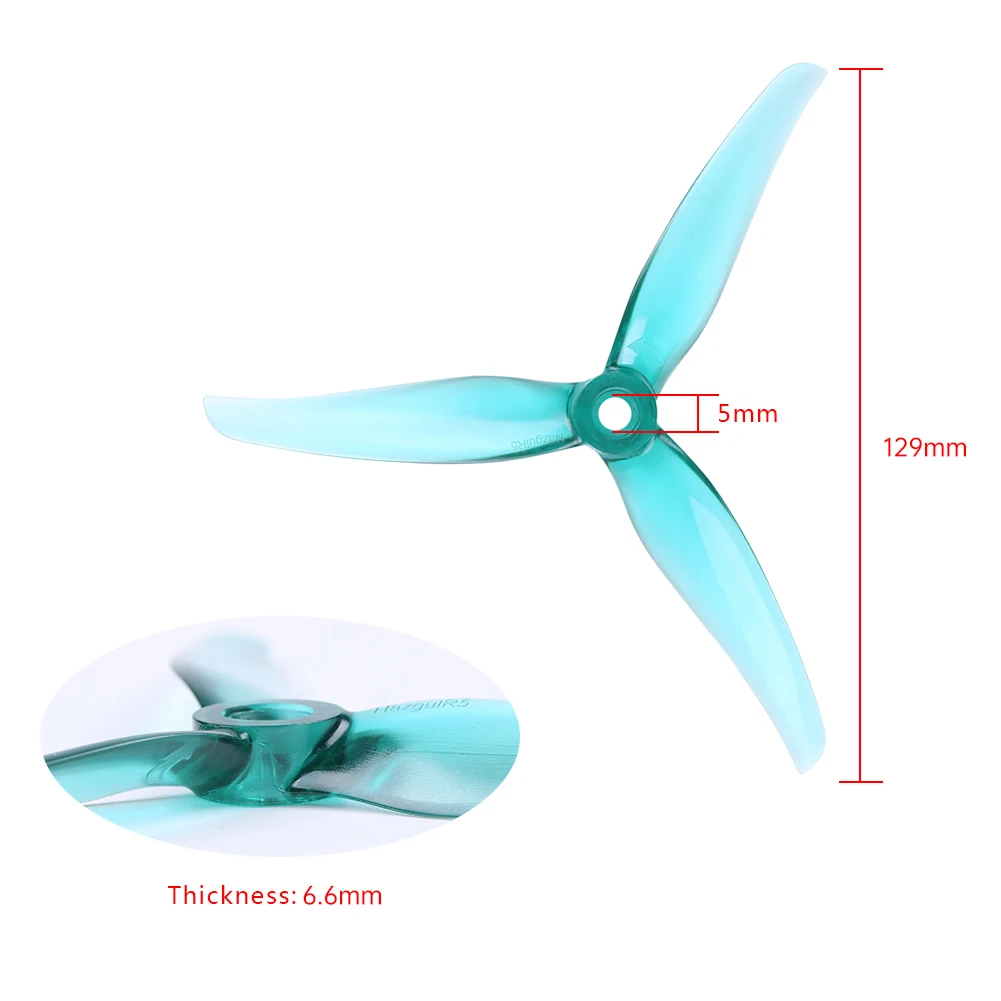 AP124pcs/12pairs IFlight Nazgul R5 V2 5.1inch 3 Blade/tri-blade Propeller Prop For FPV Racing Drone Part