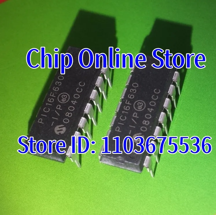 5~100pcs  PIC16F630-I/P  PIC16F630  DIP14  New Original  8 Bit Microcontroller MCU