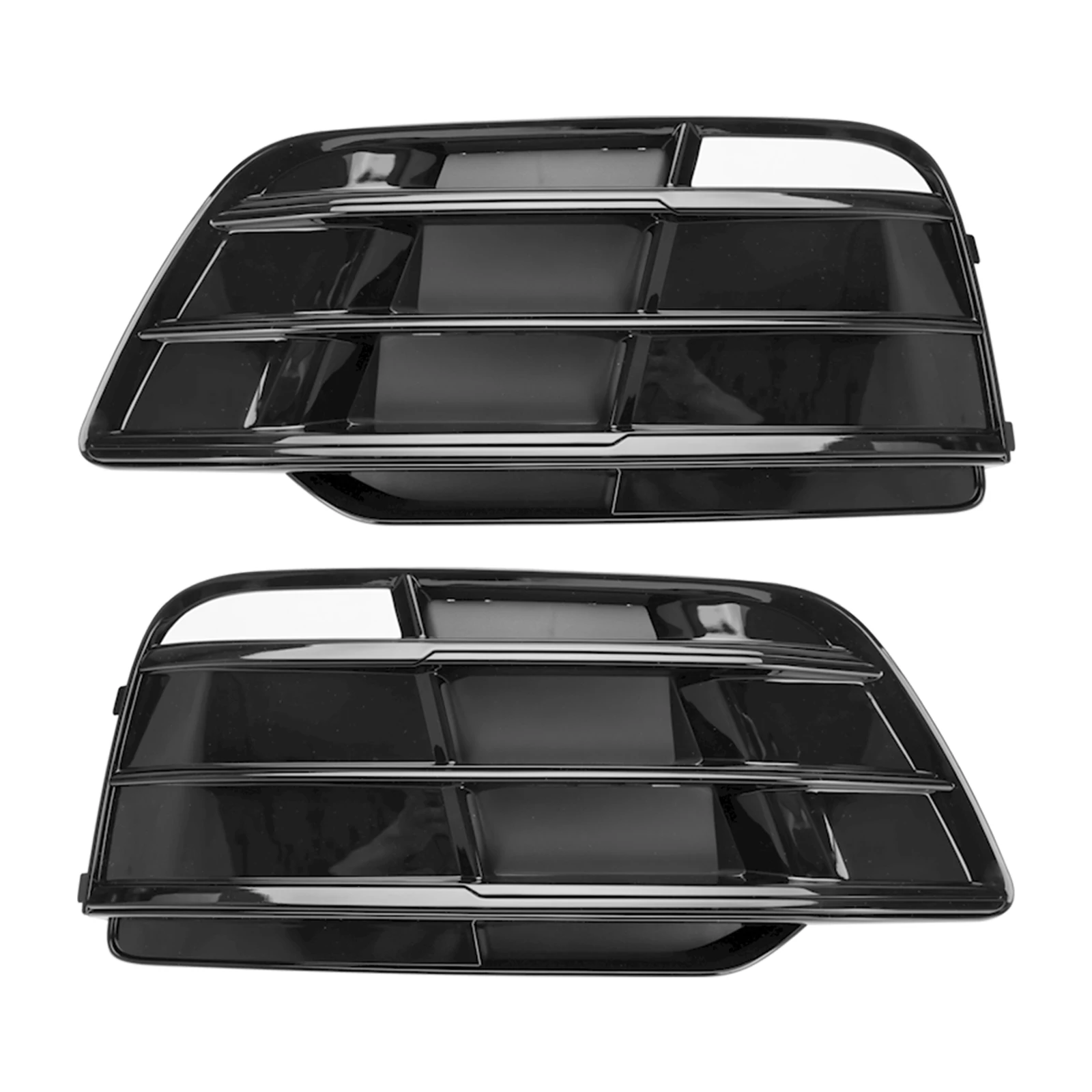 2PCS Front Bumper Fog Light Grille Cover Trim For Audi S5 A5 S-Line 2018-2019