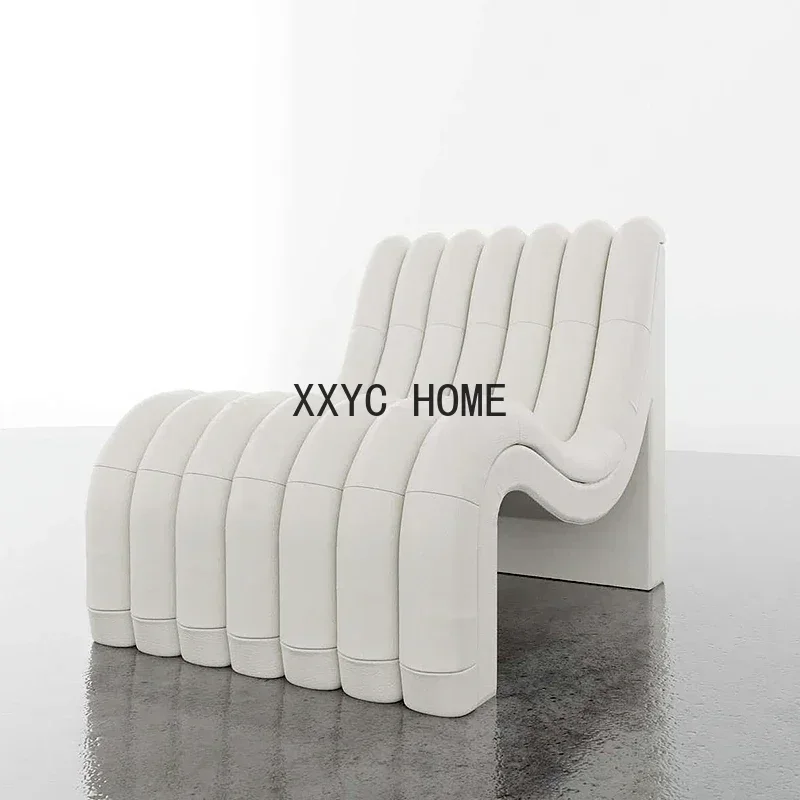 A  Modern Strip Chair Nordic Restaurant Creative Stool Model Room Leisure Bending Chair