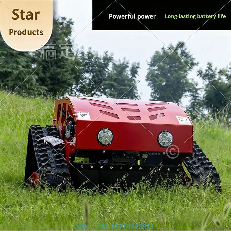 Control Walking Tractor Garden Grass Cutting Machine Automated 1500WIndustrial Crawler Robot Lawn Mower Self Propelled Remote