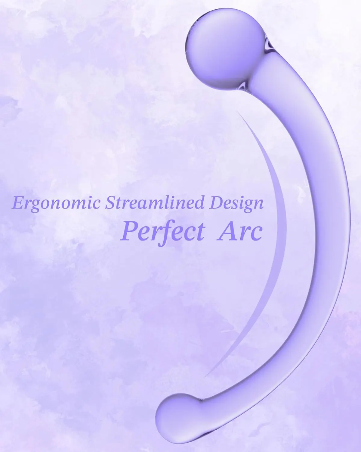 전립선 마사지기 유리 순수 완드 항문 장난감 - 26 더블 엔디드 유리 딜도 - 8.3인치 항문 훅 G 스팟 자극기 남녀용