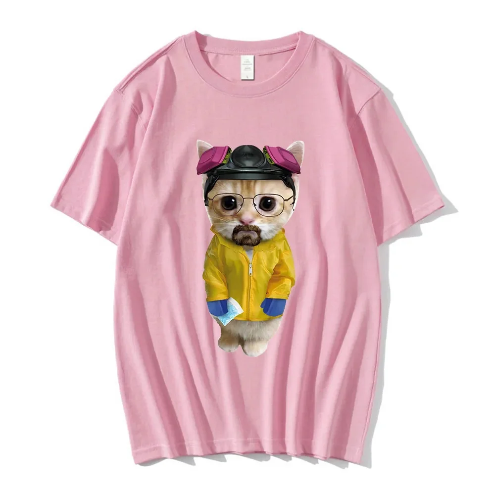 Programa de TV masculino e feminino Breaking-Bad T-Shirt, Engraçado, Breaking Cat, Munchkin Kitty, Chorando, Engraçado Kitty, Plus Size
