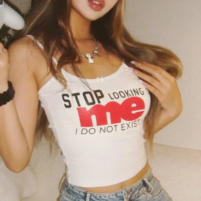 Y2K Women Skull Pirate Material Print Ribbed Cami Top Slim Spaghetti Strap Crop Tank Vintage Gothic Streetwear Sleeveless Vest