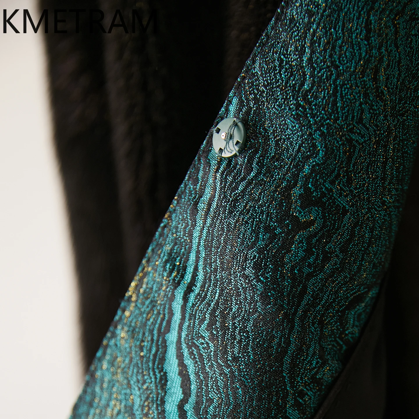 KMETRAM 100% معاطف فرو المنك ملابس سوداء عتيقة للمرأة 2025 شتاء أنيق قصير جديد في ملابس خارجية manteaux hiver فام