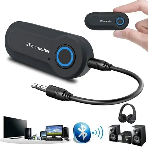 Wireless Bluetooth 4.0 Transmitter Stereo 3.5mm Audio Music Adapter for TV Phone PC TV DVD PC MP3