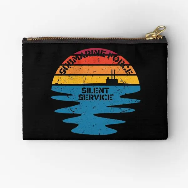 Sunset Submarine-bolsas con cremallera para mujer, servicio silencioso, bolsa de almacenamiento pequeña, embalaje de llaves puras, calcetines, billetera, ropa interior para dinero