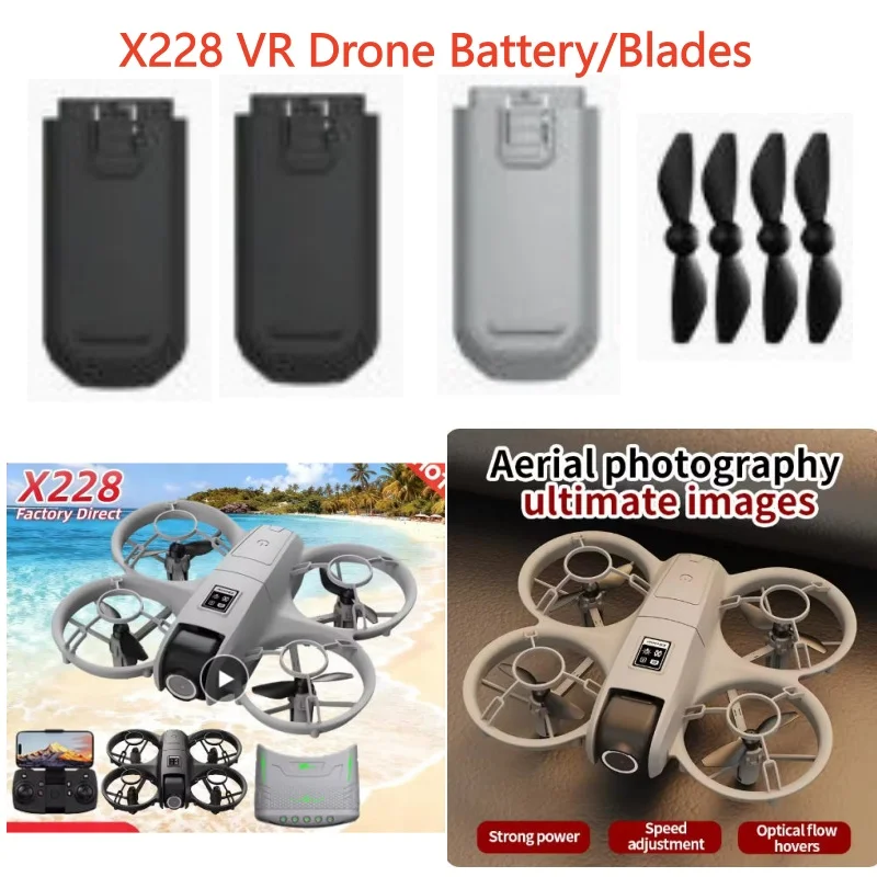 3.7V 600mAh Battery For X228 VR Drone Battery X228 Drone Battery Propeller Accessories X228 RC Dron Battery