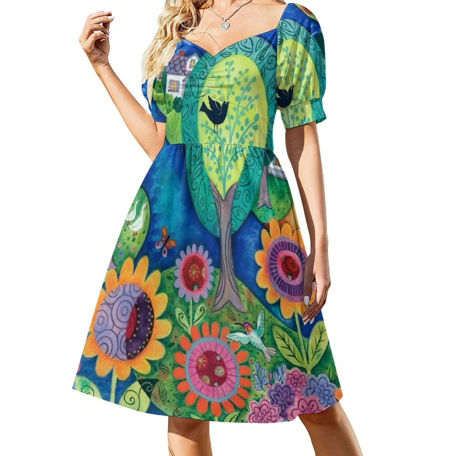 

Summer Garden Sleeveless Dress Casual dresses Woman's evening dress