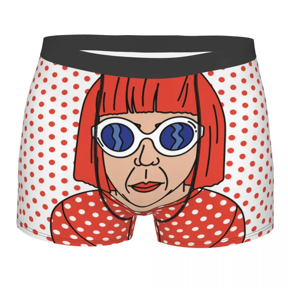 Male Cool Yayoi Kusama Self Portrait Underwear Boxer Briefs Breathable Shorts Panties Underpants