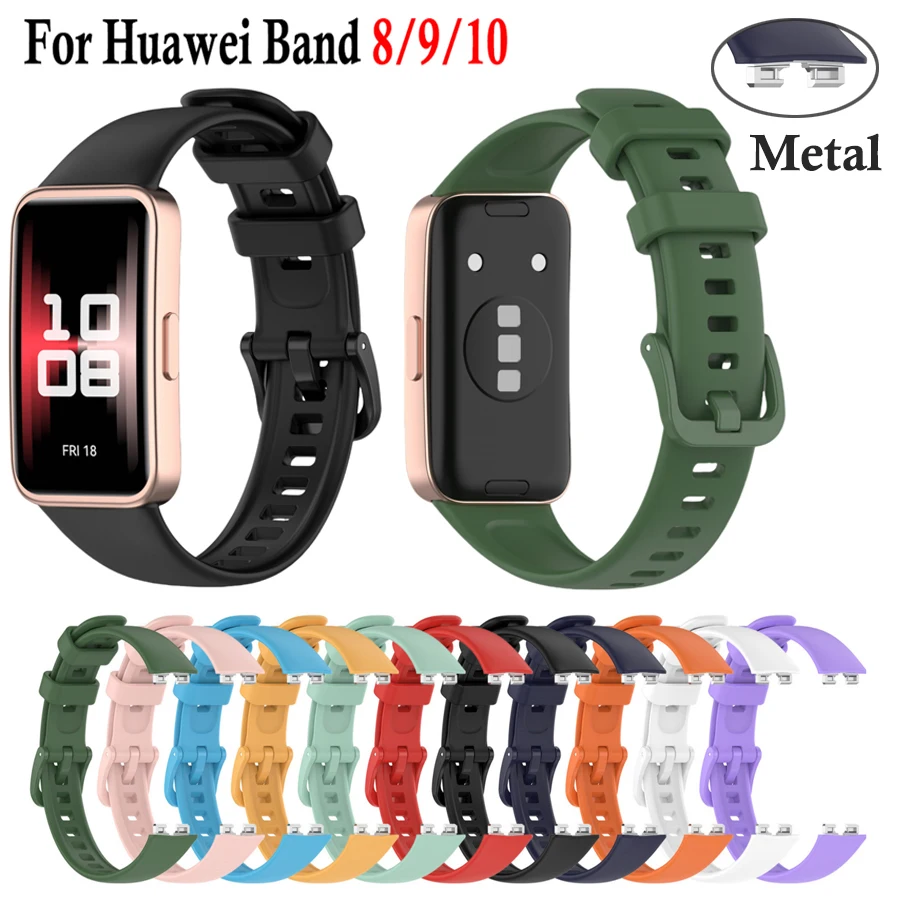 Silicone Strap For Huawei Band 10 9 8 Strap Accessories Replacement Sport Breathable Bracelet Correa For Huawei Band 10 9 8/8NFC