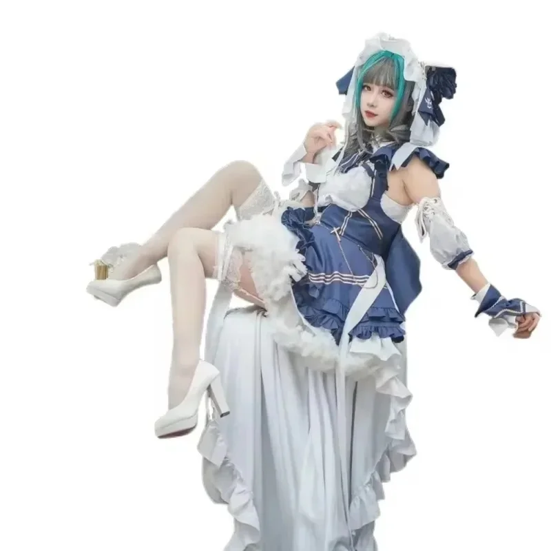 w;3.c\6;h'8/2025 Halloween Maid Original Cat Ears Costume Azur Lane Cheshire Cosplay Suit Heavy Cruiser 5'u.9;m\4/p view 6