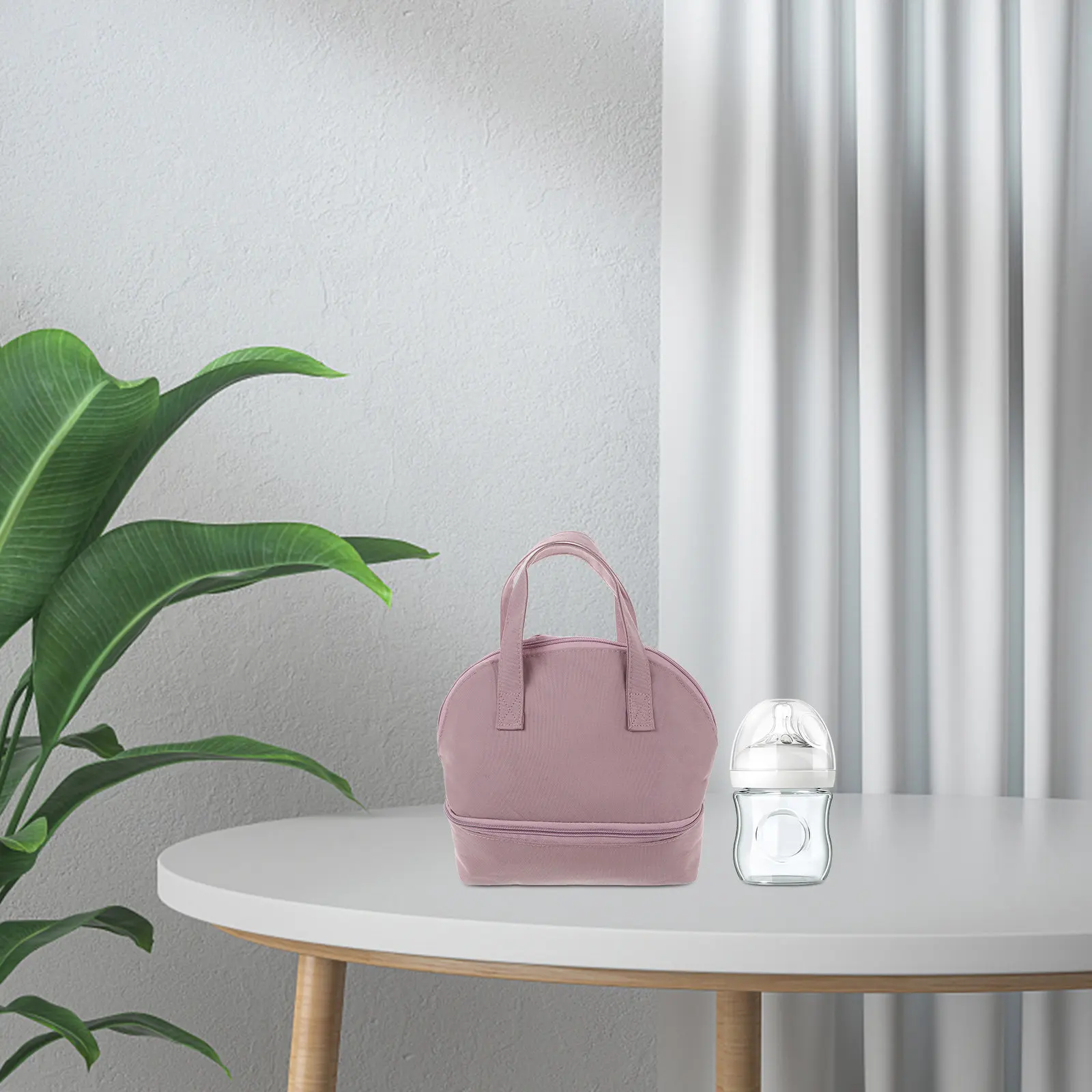 

Breastmilk Cooler Bag Insulated Milk Bottle Bag Portable Carrying Case Lightweight Compact Handle Baby Bottle Cooler Pouch