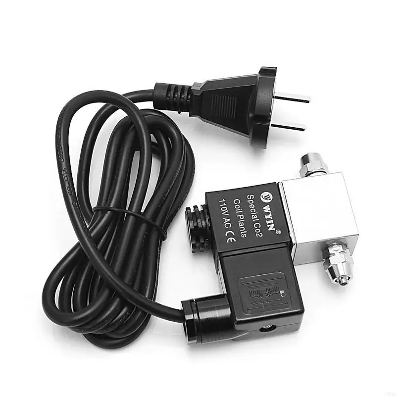 صمام لولبي 220V EU Plug 50Hz CO2 Aquarium System Solenoid for Valve Regulator صمامات أخرى — تفصيل 2