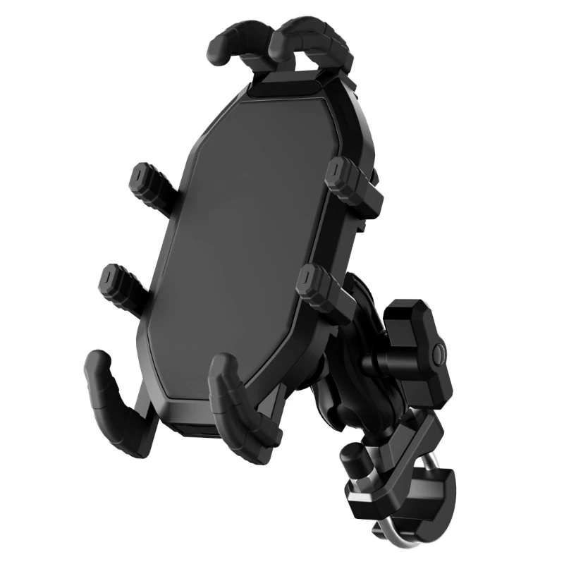 Robusto supporto per telefono da bici M17B, smorzamento delle vibrazioni, adatto per telefoni cellulari da 4,7-7,1 pollici con a