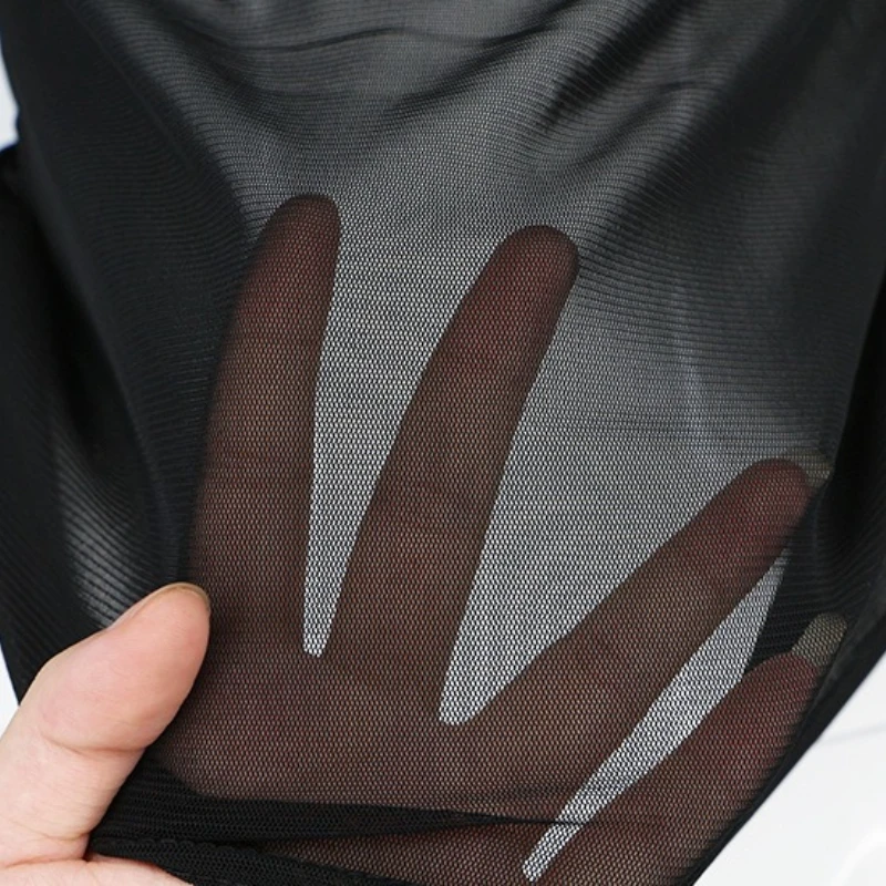Women's Sheer Mesh Long Sleeve Top, See Through Y2K Gothic Layering Blouse, Sexy Transparent Slim Fit Top - view 6