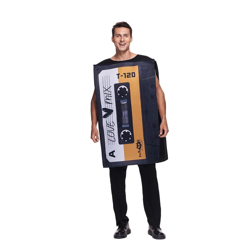 Adult Love Mix Tape Costume Retro 80's Cassette Tunic